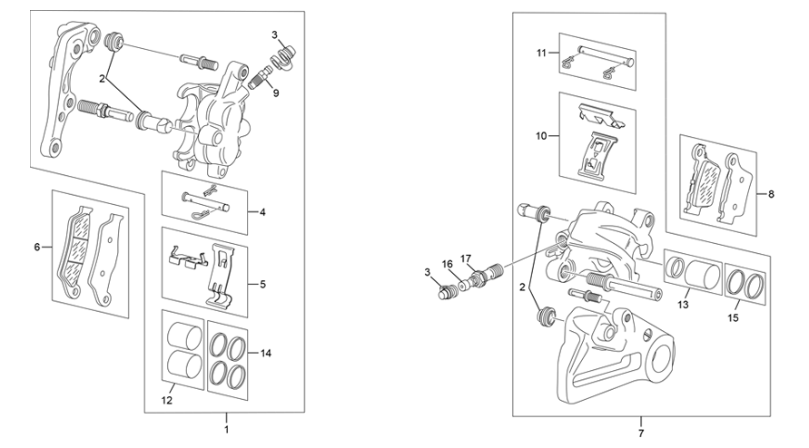 FRONT - REAR CALIPER