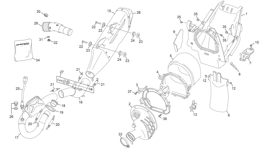 AIRBOX - EXHAUST SYSTEM